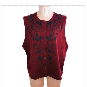 Pendleton PLUS Appliquéd Vest Fall Holiday